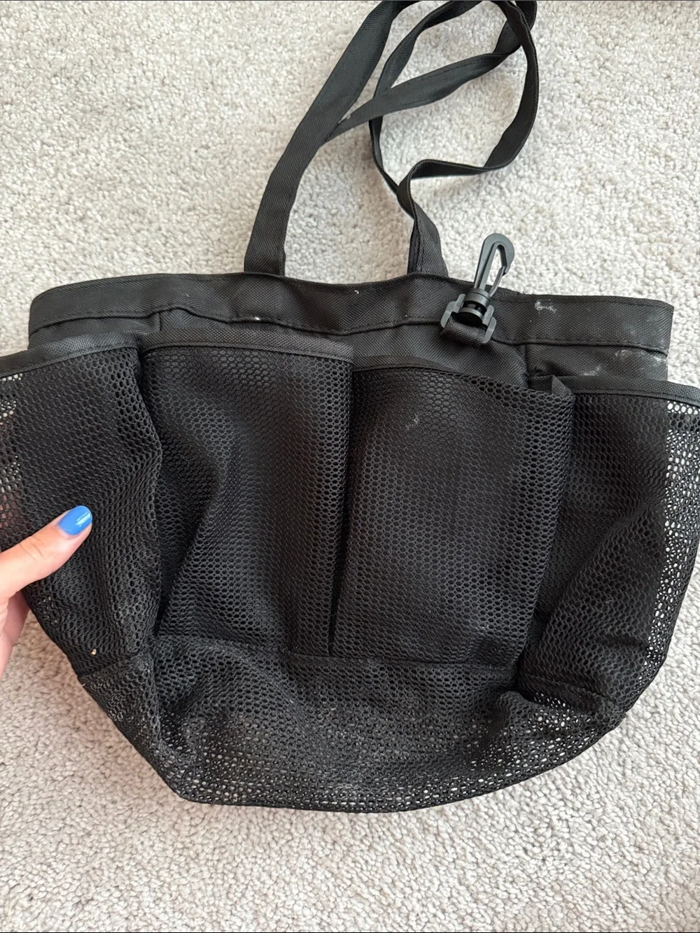 Target Black Mesh Bath Storage Caddy Tote